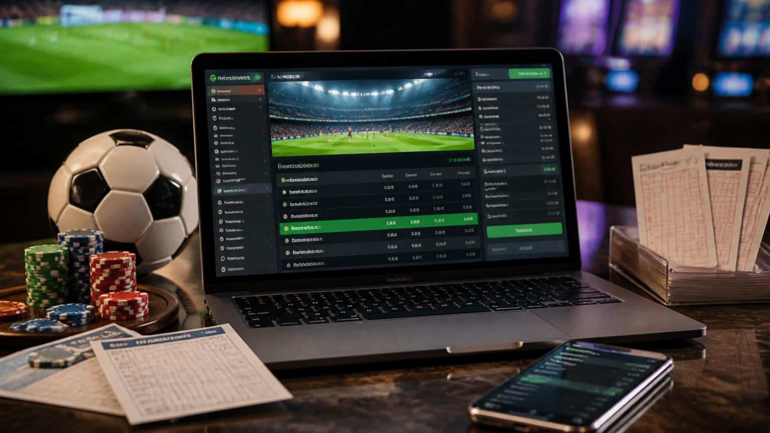 Cosa si intende quando si parla di siti scommesse non aams Interfaccia di scommesse online su laptop e smartphone