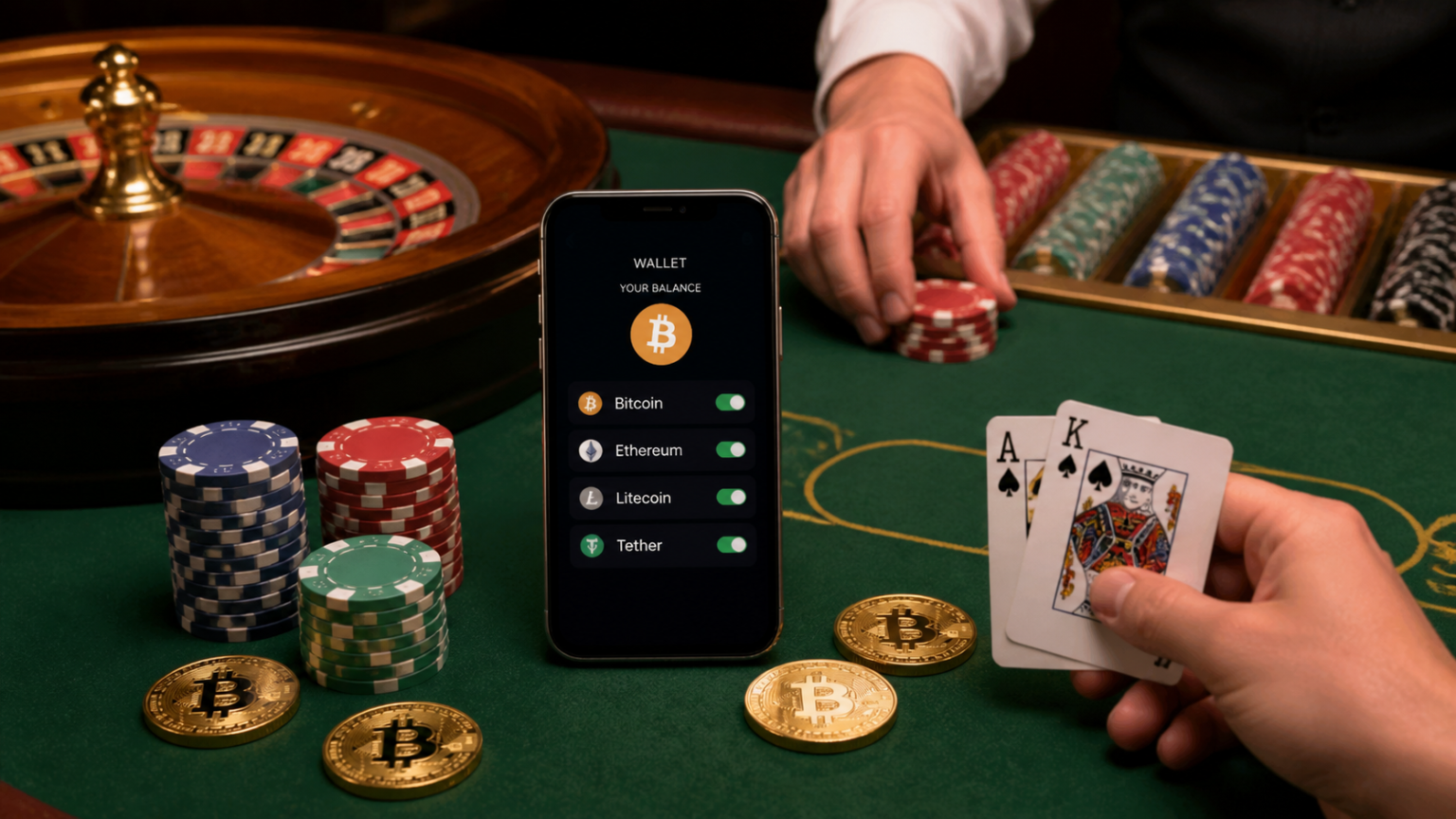 Crypto Casino Singapore: A Practical Guide for Players Casino table with smartphone wallet for crypto casino gaming
