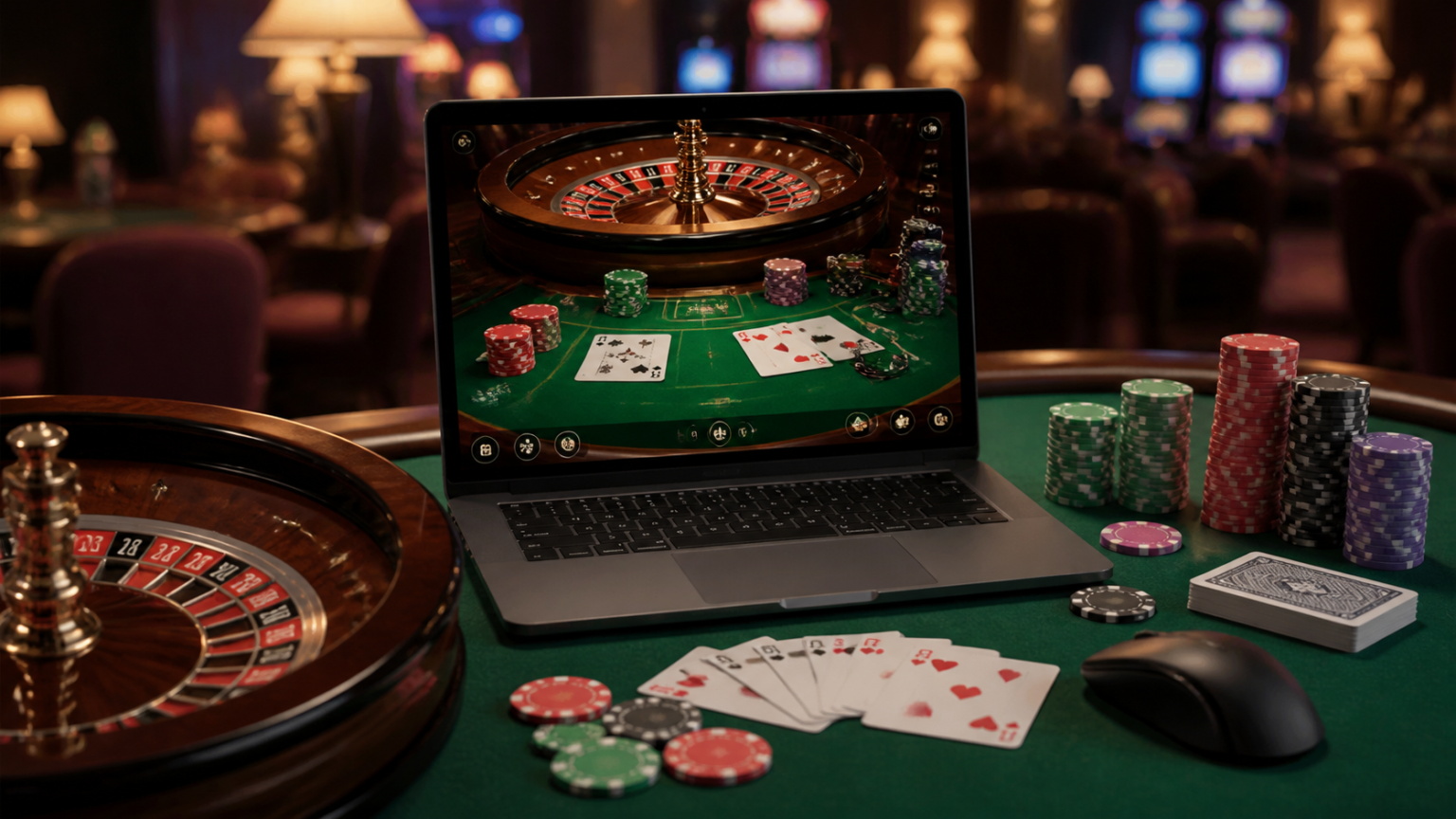 Hiểu các hình thức trò chơi phổ biến: casino trực tuyến Bàn chơi casino với bài, phỉnh và vòng quay roulette
