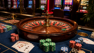 How to Evaluate a Trusted Online Casino Singapore Casino roulette table with cards and gaming chips