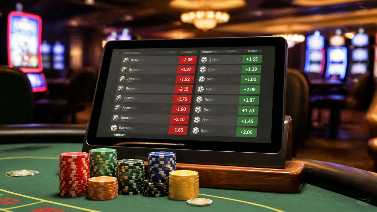 How to Evaluate Online Betting Sites Safely and Smartly Casino betting screen with odds and chips