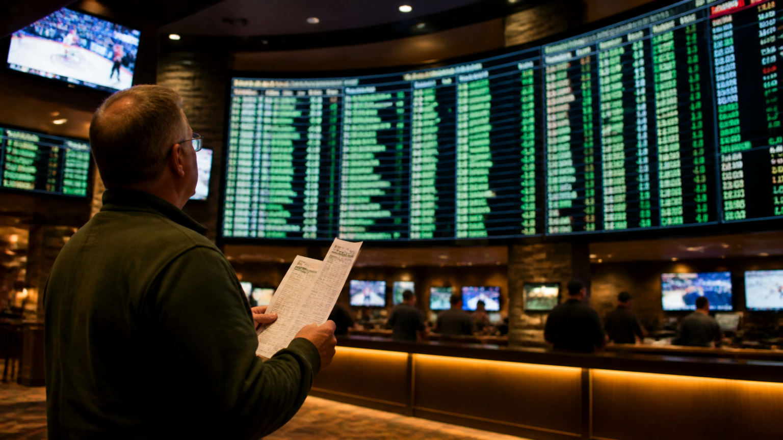 sports betting malaysia: a practical guide for informed players Sports betting odds board with betting slips in a casino setting